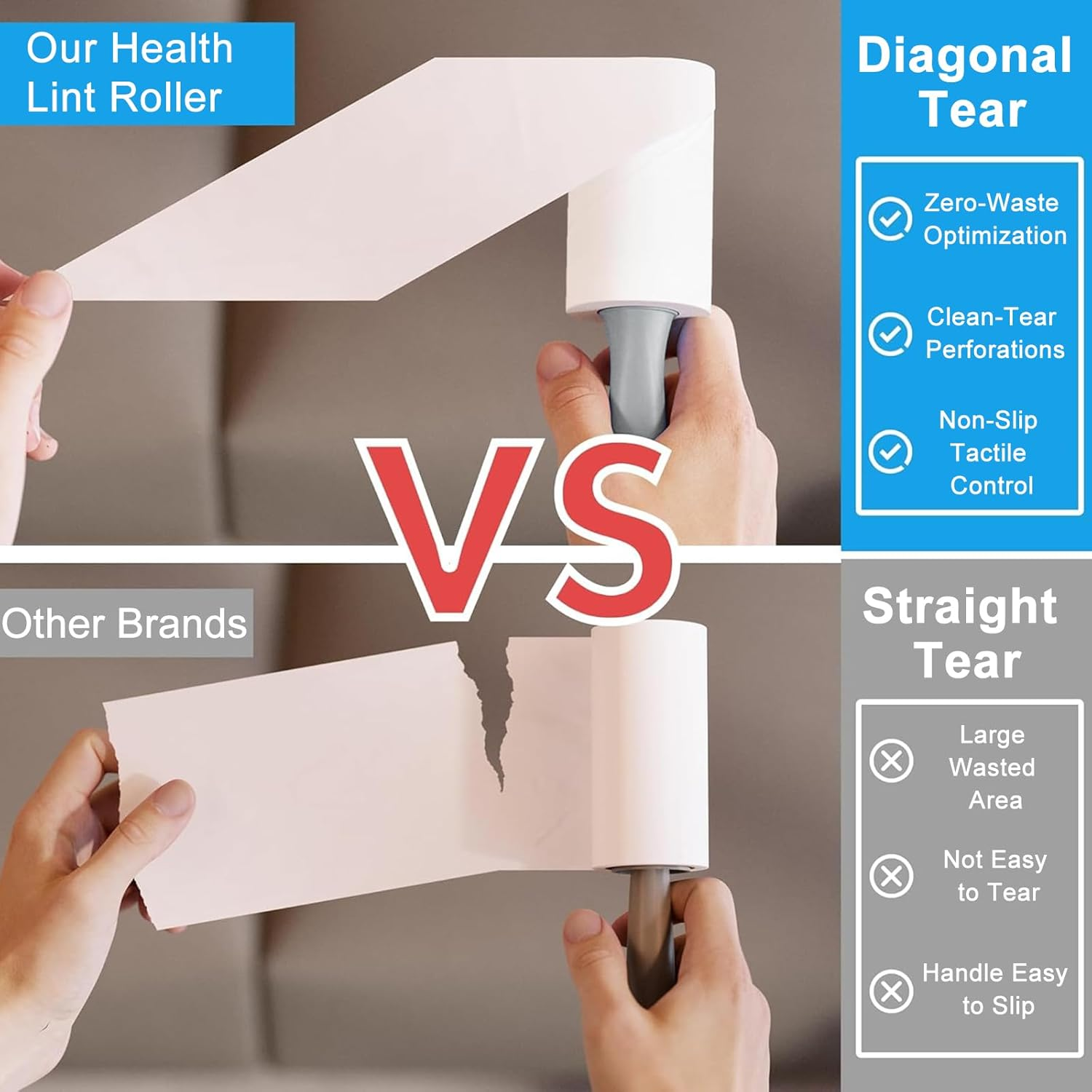 Beleeb 720 Sheets Lint Roller for Clothes, Portable Lint Remover for Pet Hair, Dog Hair, Cat Hair, Extra Sticky image number 3