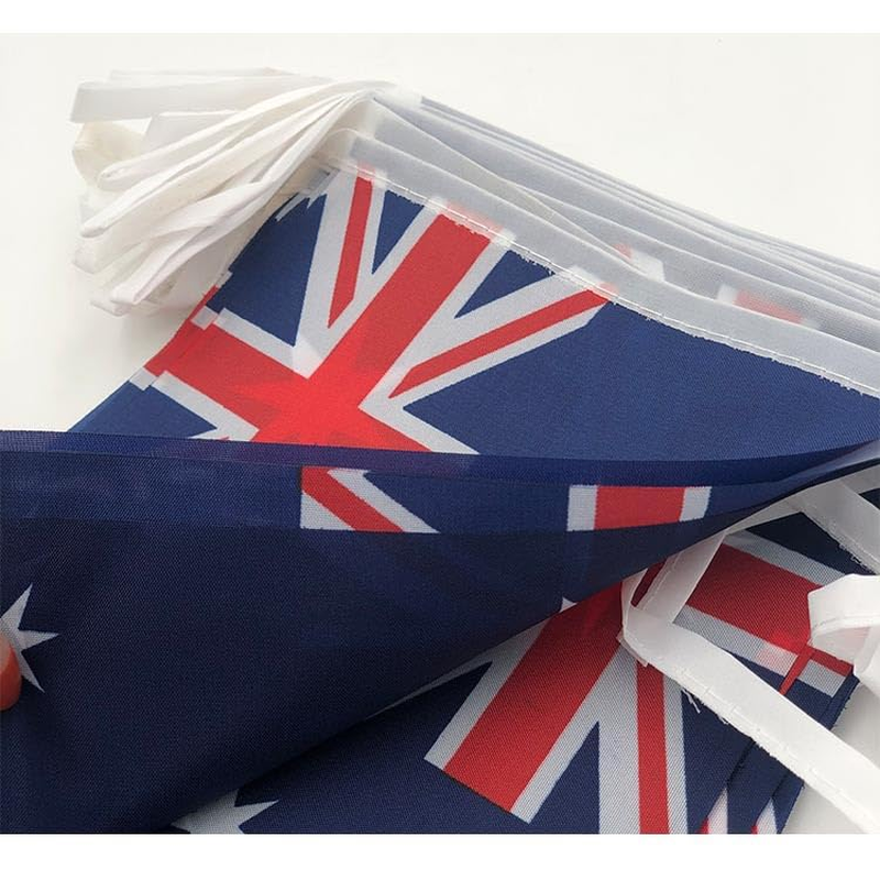 AUPOINT Small Australian String Flags, 20 Pieces, 6 Meters Long, 14 * 21Cm，Mini String Banner Strips, Australian National Decor Rectangle for Holiday Restaurant Home Party School Bunting image number 3