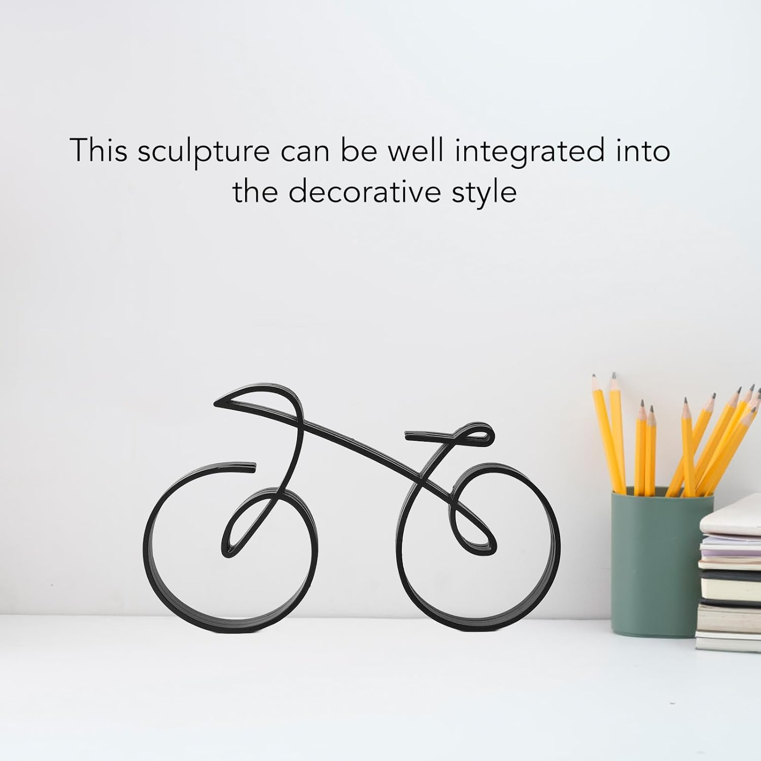Minimalist Sculpture Modern Iron Wire Framed Art Sculpture Ornament for Cycling Enthusiasts Decoration image number 3