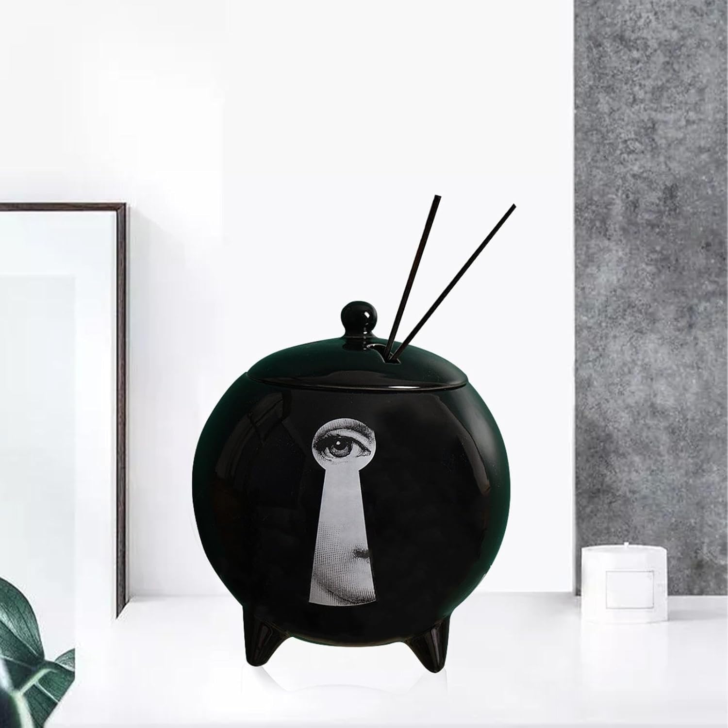 Aroma Essential Oil Ceramic Ornament, Candle Holder, Aesthetic Room Decor, Unique Aroma Diffuser,Home Decor for Living Room, Style I image number 1