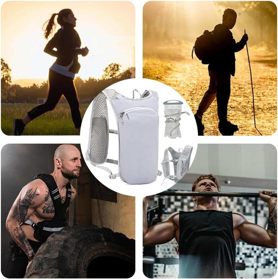 Lightweight Running Hydration Vest Backpack with 1.5L Water Bladder, Trail Running, Cycling, Hiking & Marathon Daypack for Men & Women image number 5