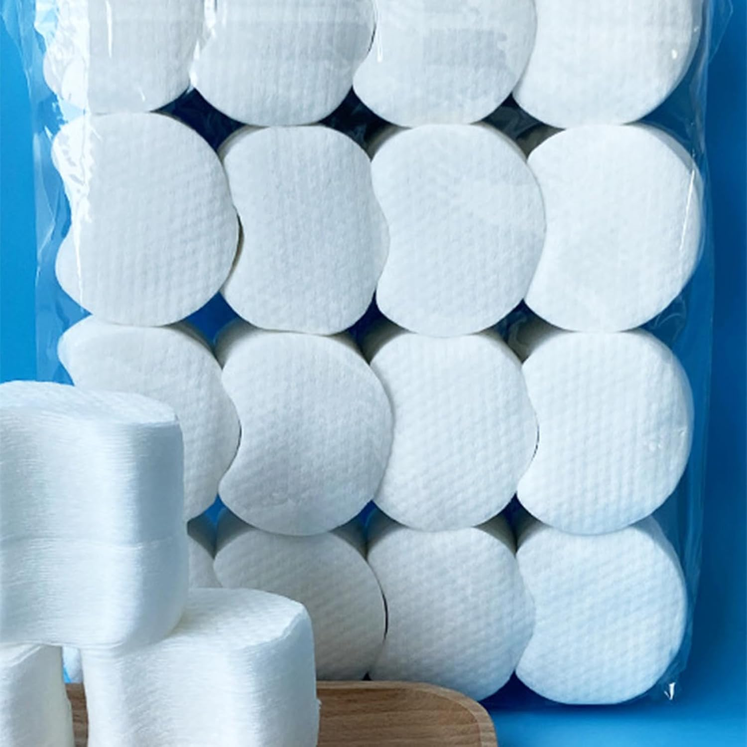 Make up Remover Pads | Pure & Natural Facial Cleansing round Pads | Natural Soft Facial Rounds for All Skin Types Travel Friendly Reusable Gentle Daily Care