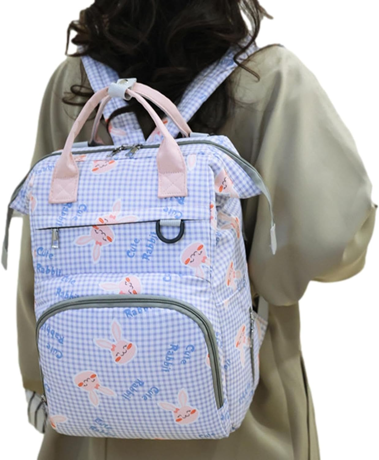 Bag Backpack - Baby Nappy Bag, Travel Diaper Bag | Handbag Diaper Bags Bottle Set Shoulder, Waterproof Baby Bag Feeding Bottle Backpack Nappy Tote Bag for Travel, 10X7X14 Inch
