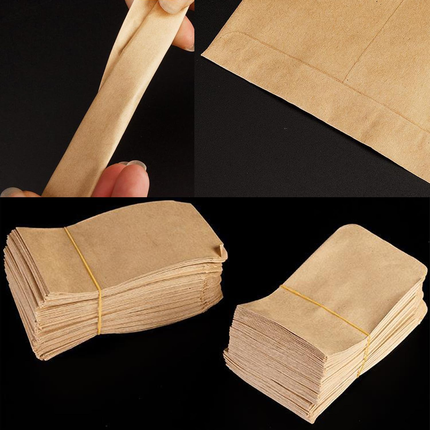 Paifeancodill Kraft Small Coin Envelopes, 100 Pcs Kraft Paper Seed Packets Envelops Self-Adhesive Seed Envelopes Mini Parts Small Items Stamps Storage Packets Envelopes for Garden,Office or Wedding image number 6