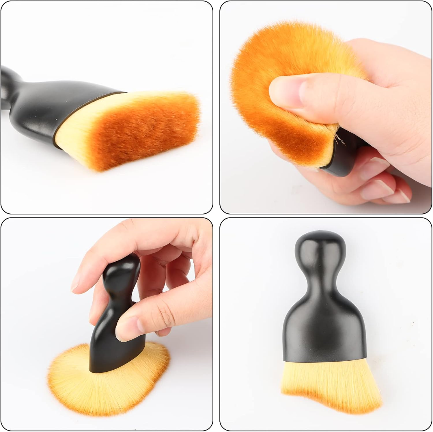 Car Detailing Brush, Car Cleaning Brushes, Car Interior Cleaning Tools Brush, Soft Bristles Detailing Brush, Dust Removal Brush, Dirt Dust, Clean Brushes for Car (Pack of 3)