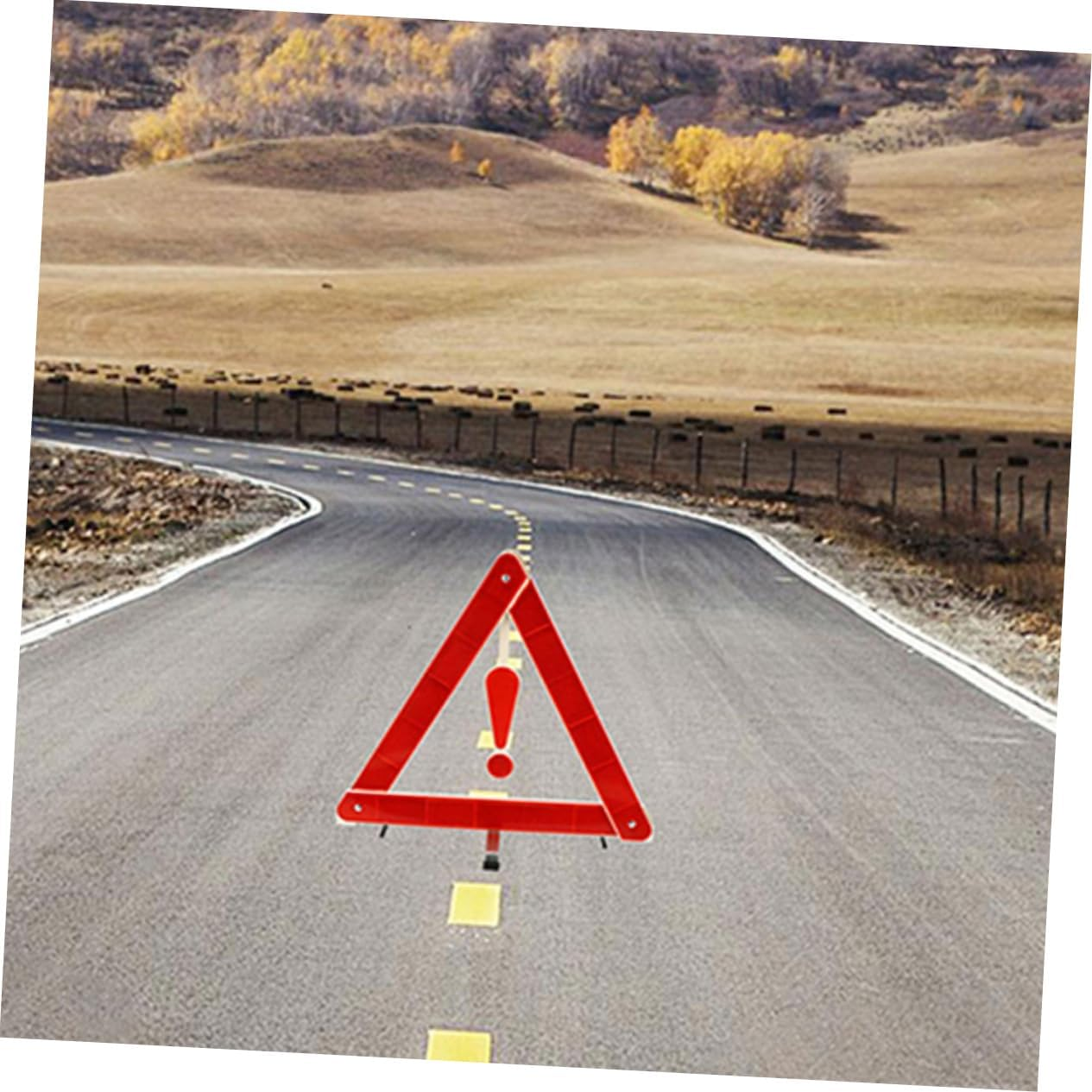 3Pcs Reflective Warning Triangle Emergency Roadside Safety Triangles for Vehicles Highway Warning Reflective Road Markers image number 5