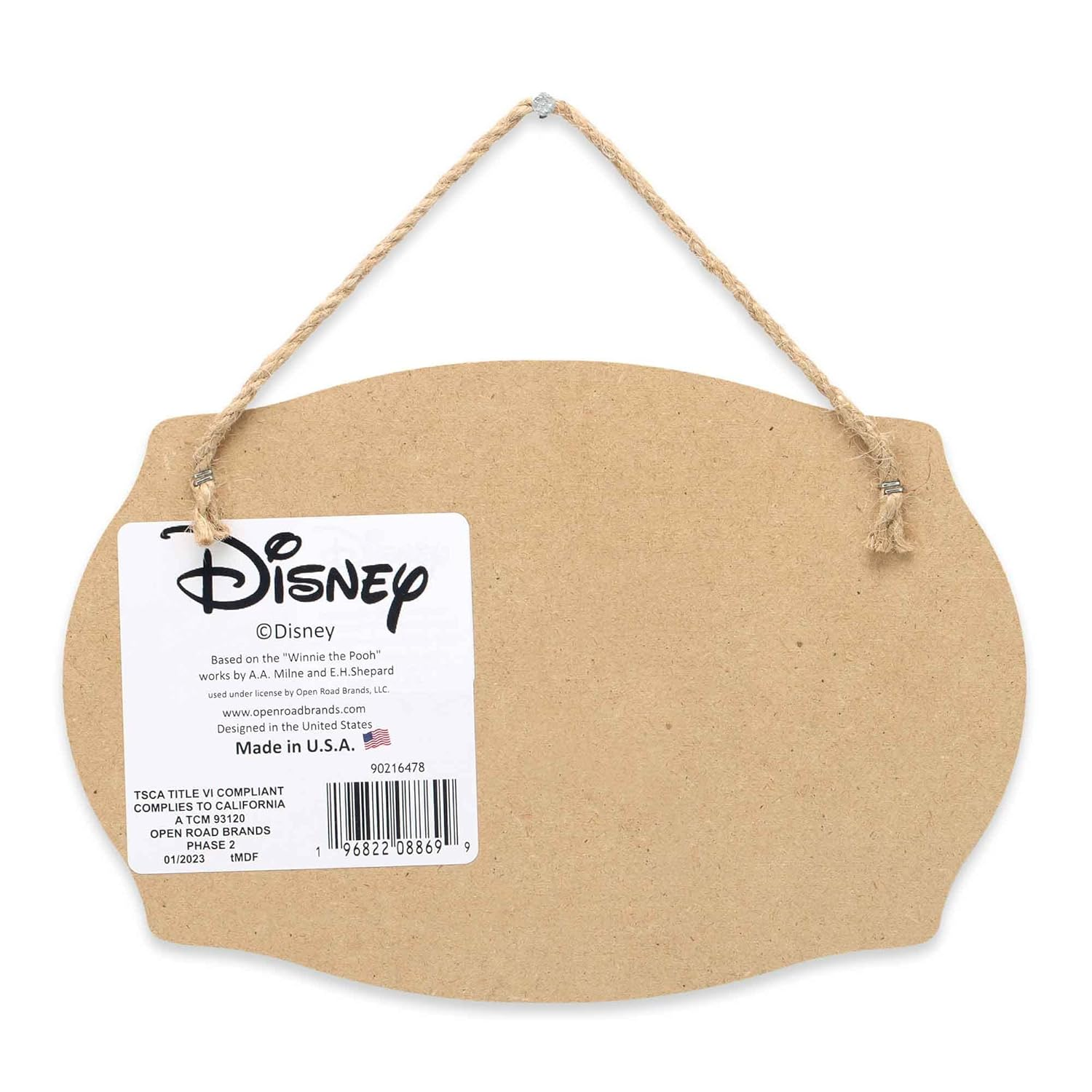 Disney Winnie the Pooh You'Re the Best Part Hanging Wood Wall Decor - Adorable Winnie the Pooh Sign for Home - White/Yellow image number 5