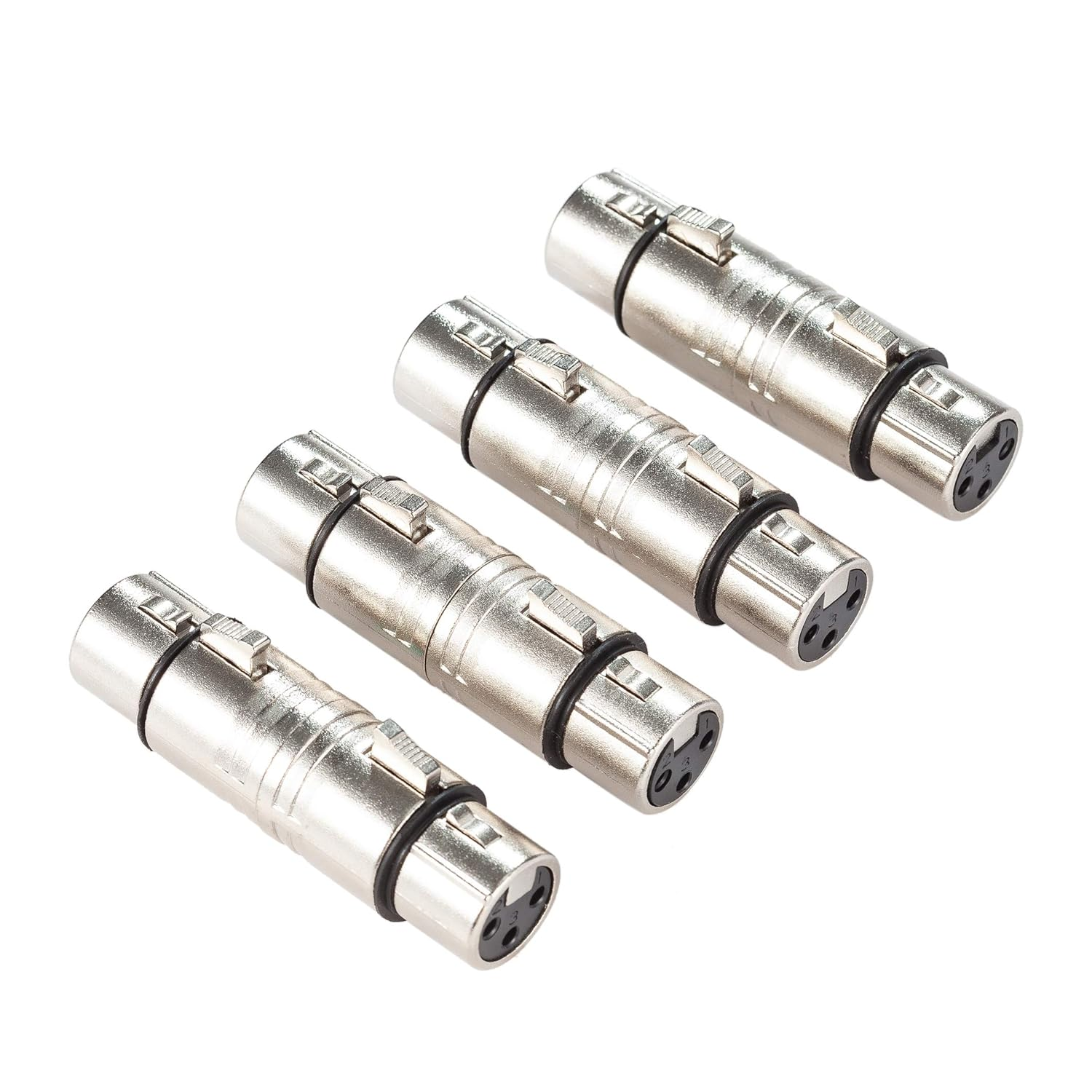 XLR Coupler, Ancable 4-Pack XLR 3 Pin Female to Female Adapter, Gender Changer,Mic Barrel Extension
