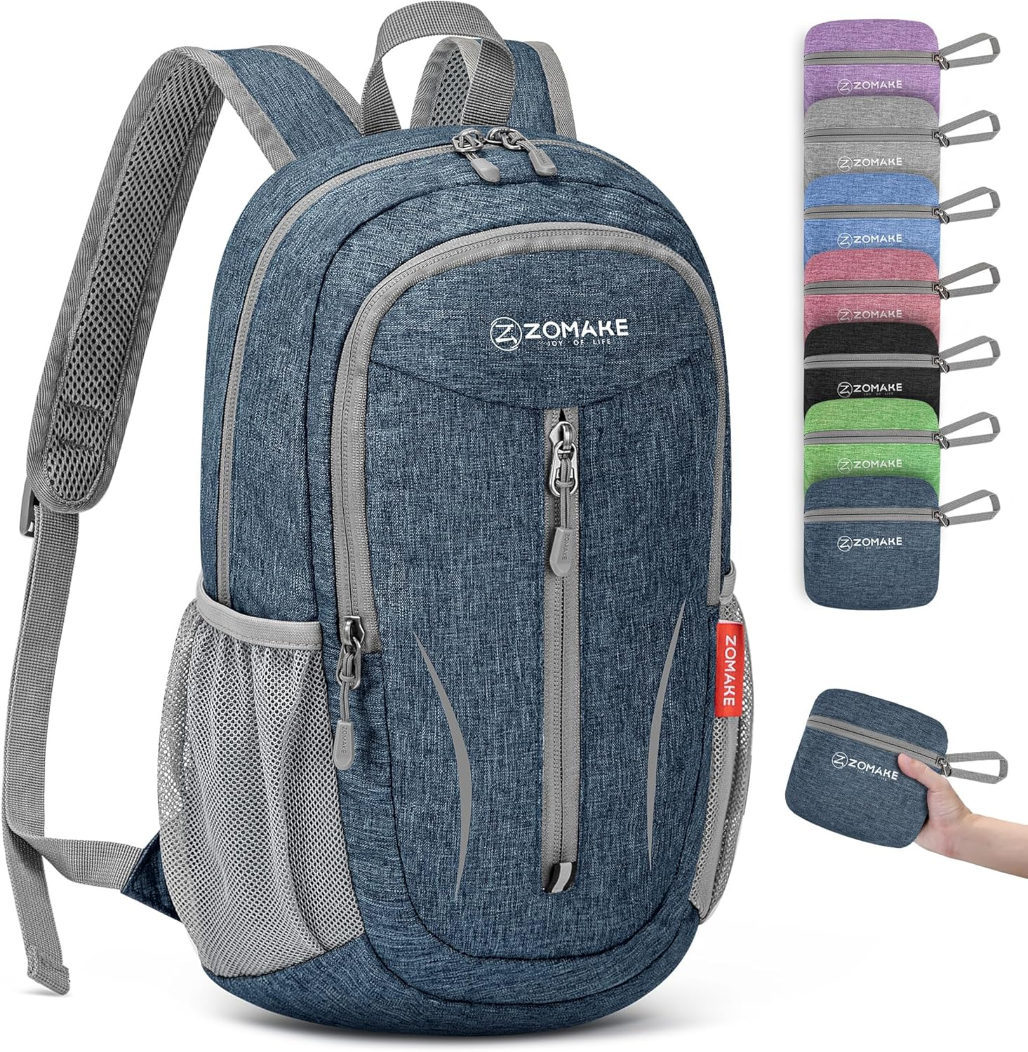 ZOMAKE Lightweight Folding Backpack - 10L Foldable Packs Small Travel Daypack for Hiking Camping Outdoor