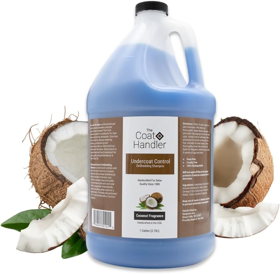 Undercoat Control Deshedding Dog Shampoo, 1 Gallon - Combats and Reduces Shedding, Undercoat Removal, Omega 3 & 6 Rich, Vitamin E Strengthens the Hair Follicle, Natural image number 4