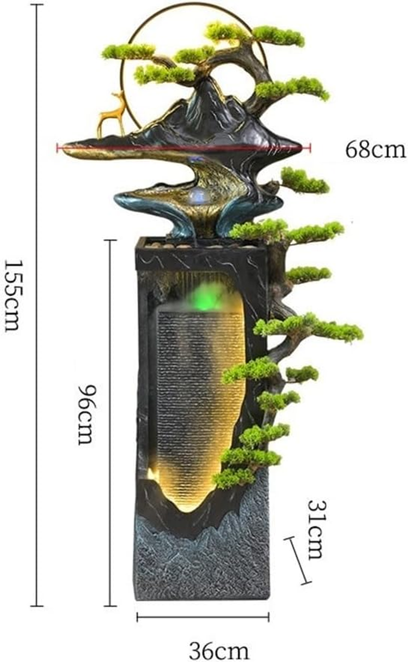 Outdoor Fountain Fortune-Attracting Feng Shui Ornaments for Living Room Home Accessories Circulating Water Features Floor-Standing Fountains image number 2