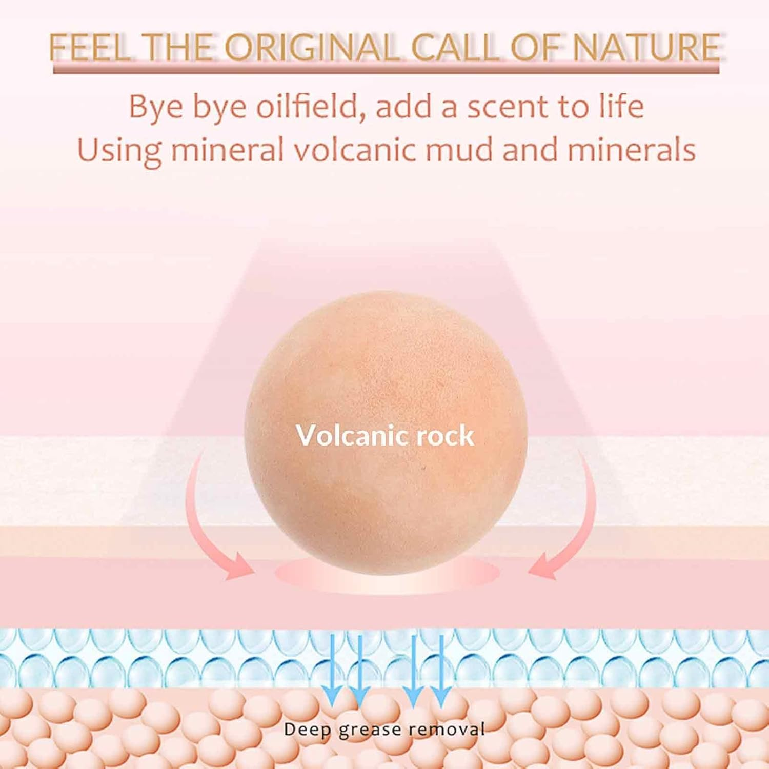 Volcanic Roller, Oily Skin Control for Face, Facial Skin Care Tools Oil Control Roller Stone Oily Skin Control for Face Makeup At-Home or -The-Go - Blue image number 5