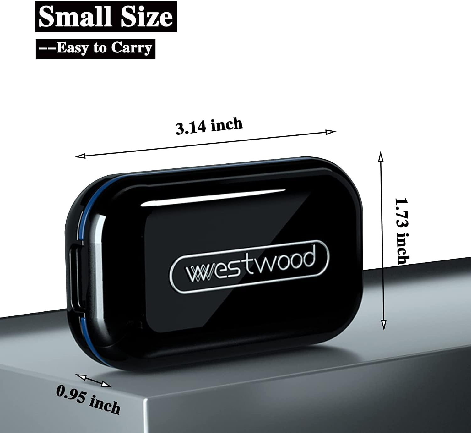 Small Pill Cutter, Pill Splitter Pill Cutter for Small or Large Pills, Cuts Vitamins Tablets, Portable Pretty Pill Crusher for Purse Pocket (Black) image number 6