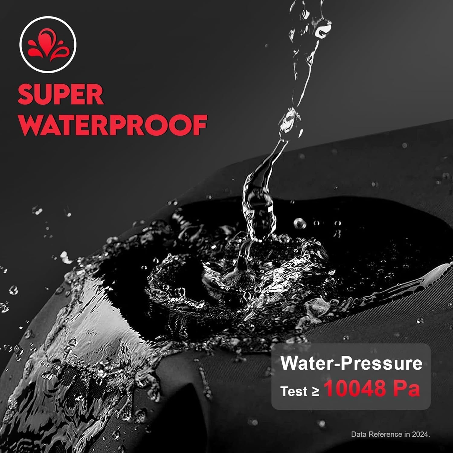 Zettum Patio Furniture Cover Rectangle - 600D Outdoor Table Cover Waterproof & Heavy Duty, Lawn Furniture Set Covers for outside Rectangular Dining Table and Chairs Seating Combo - 242 X 182 X 100 CM image number 1