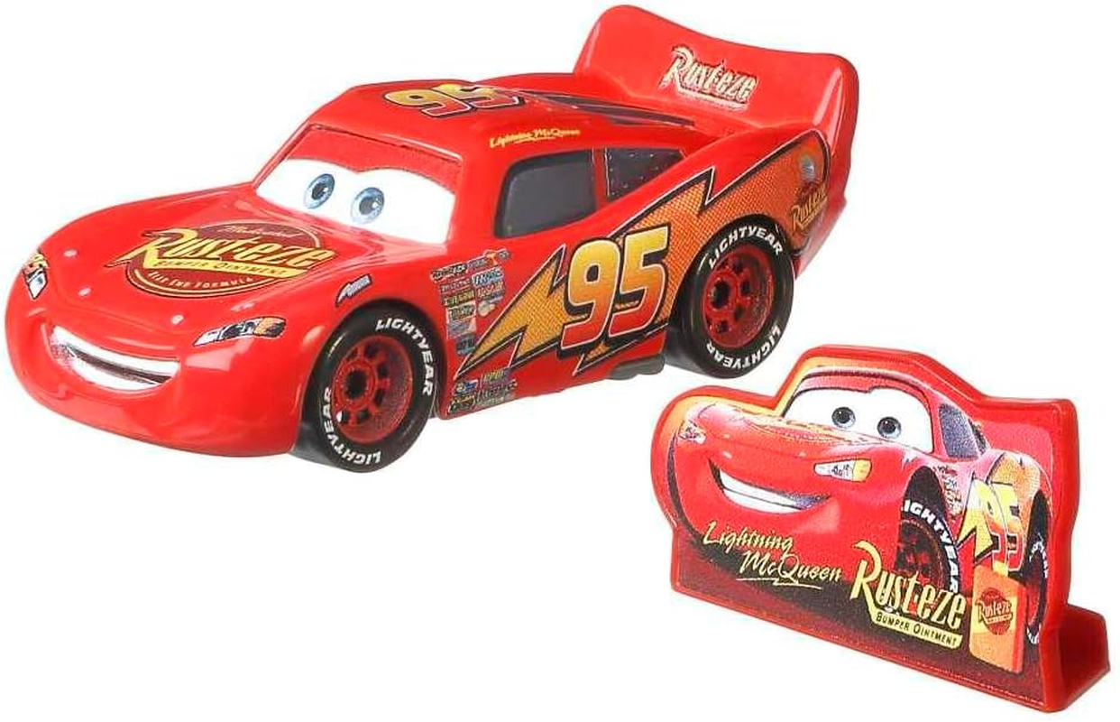 Disney Pixar Cars Lightning Mcqueen with Rusteze Sign Diecast Car image number 2