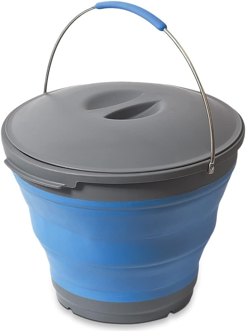 Popup Collapsible Bucket with Lid 10L image number 1