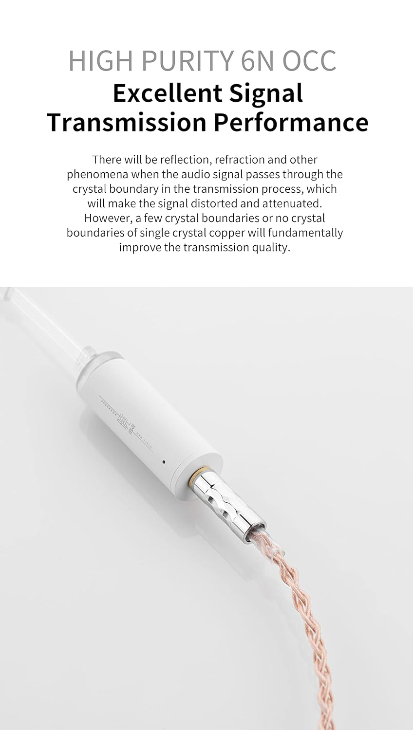 Moondrop LINE T 6N OCC Single Crystal Copper 196-Core Litz Structure Earphone Upgrade Cable 0.78Mm 2Pin 4.4Mm Balanced Cable image number 2