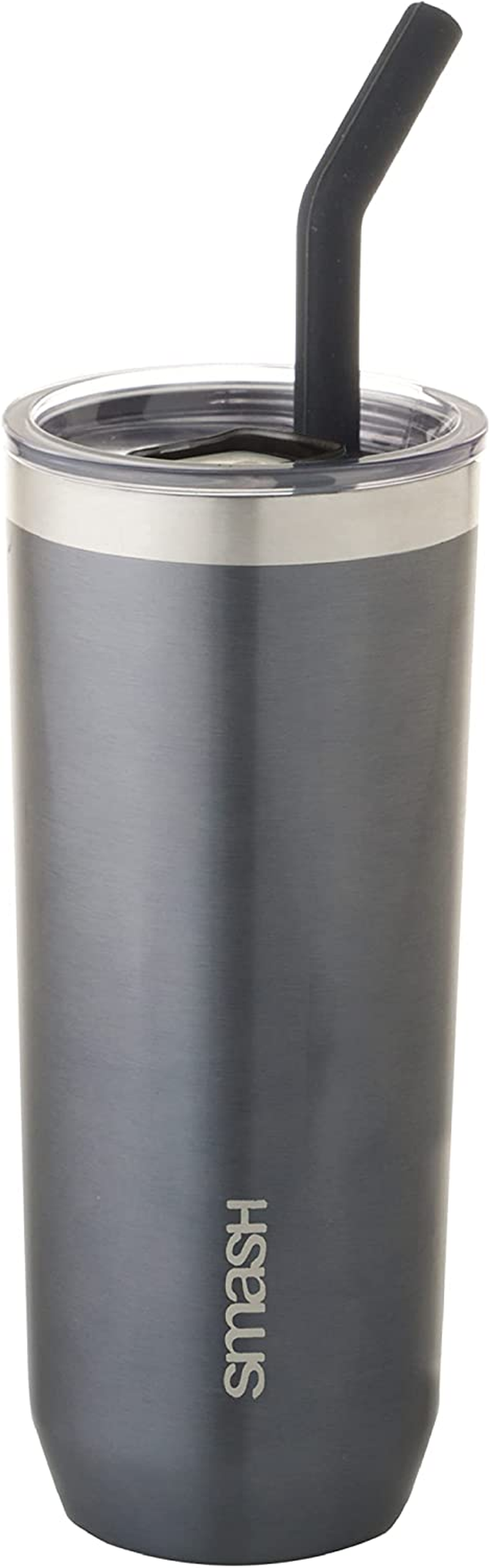 Smash Smoothie and Coffee Tumbler with Straw and Lid, Blush, 650 Ml Capacity