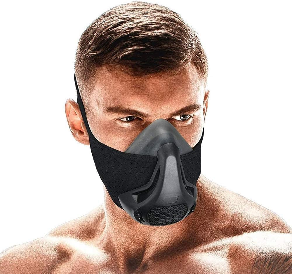 Training Workout Mask, 24 Level Breathing Resistance, Improves Lung Capacity and Endurance, for Running, Cardio, Cycling, Gym, One Size image number 6