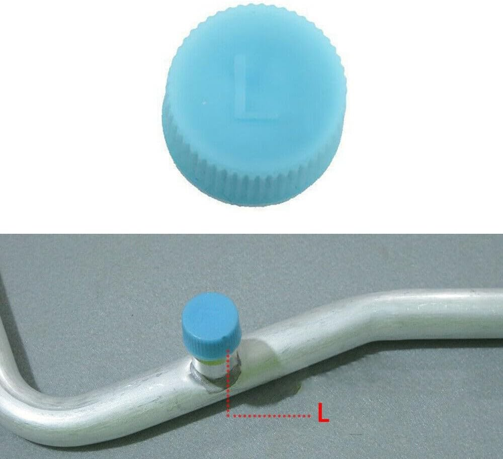 2Pcs Blue Replacement Valve Caps,For Car Air Conditioning, Leakproof R134A AC System Charging Port Caps (High and Low Pressure) Valves, Automotive Replacement Air Conditioning Valves,Air Conditioning image number 1