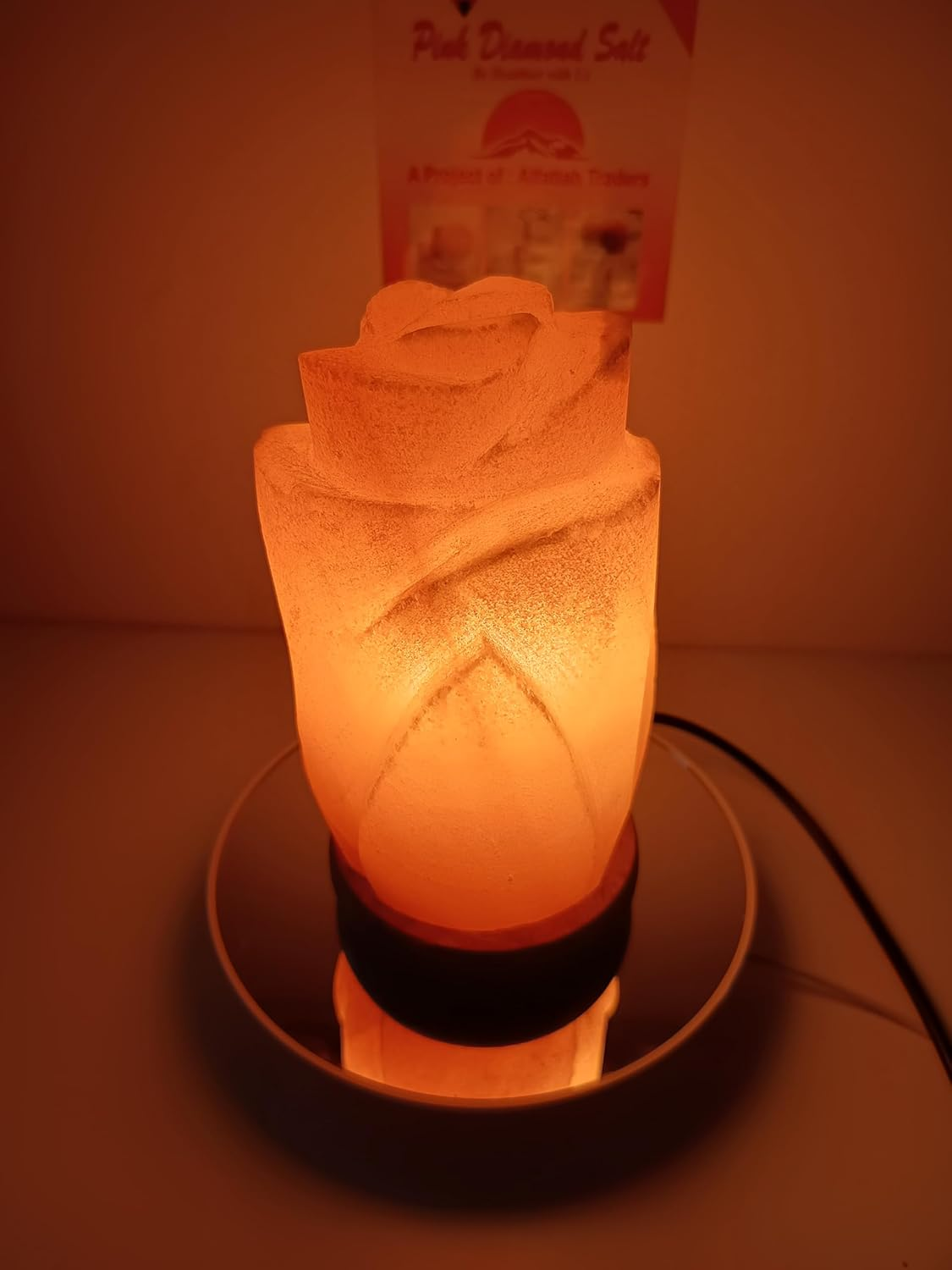 Advanced Design Himalayan Lotus Salt Lamp 100% Authentic, Handcrafted from the Foothills of the Himalayas Beautifully Hand Craft Complete Electric Fitting &ndash; Quality Guaranteed