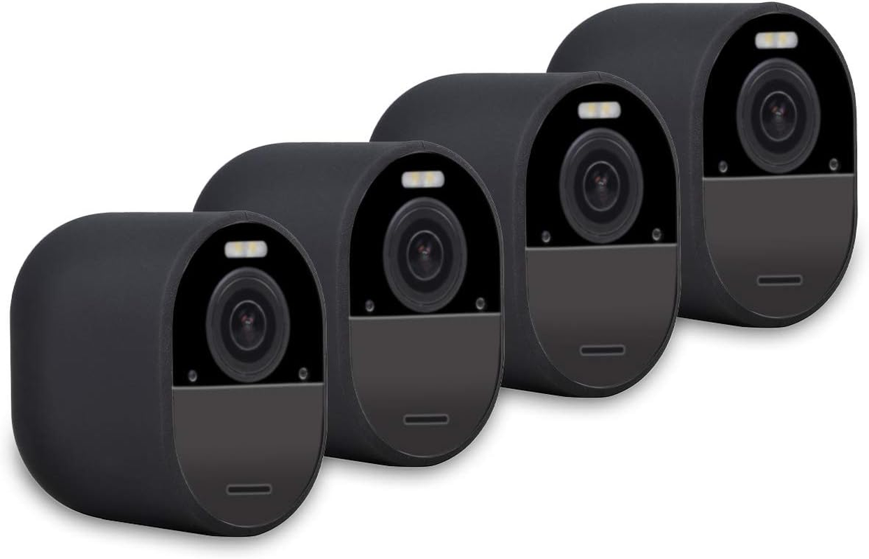 Powertrust 4Pack Silicone Case for Arlo Ultra/Ultra 2 & Arlo Pro 3/Pro 4 Cameras, Protective Cover for Your Security Cameras Black, Weatherproof Silicone Skins