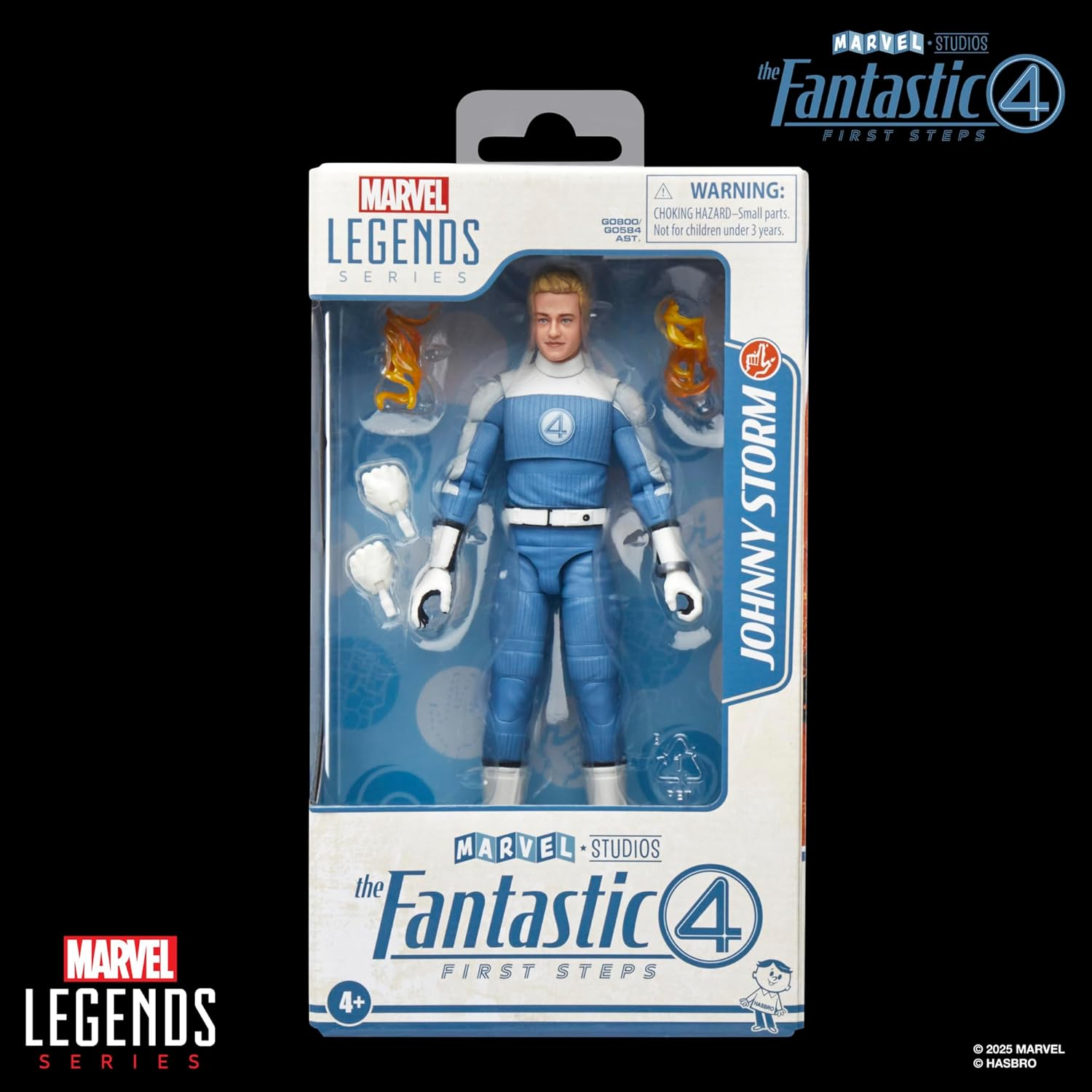 Marvel Legends Series Johnny Storm, the Fantastic Four: First Steps Movie Collectible 6 Inch Action Figure Toy image number 4