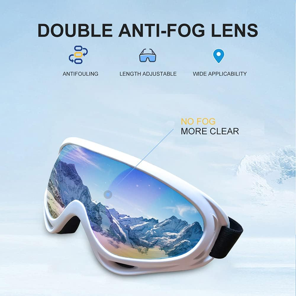 Ski Snowboard Goggles UV Protection anti Fog Snow Goggles for Men Women Youth
