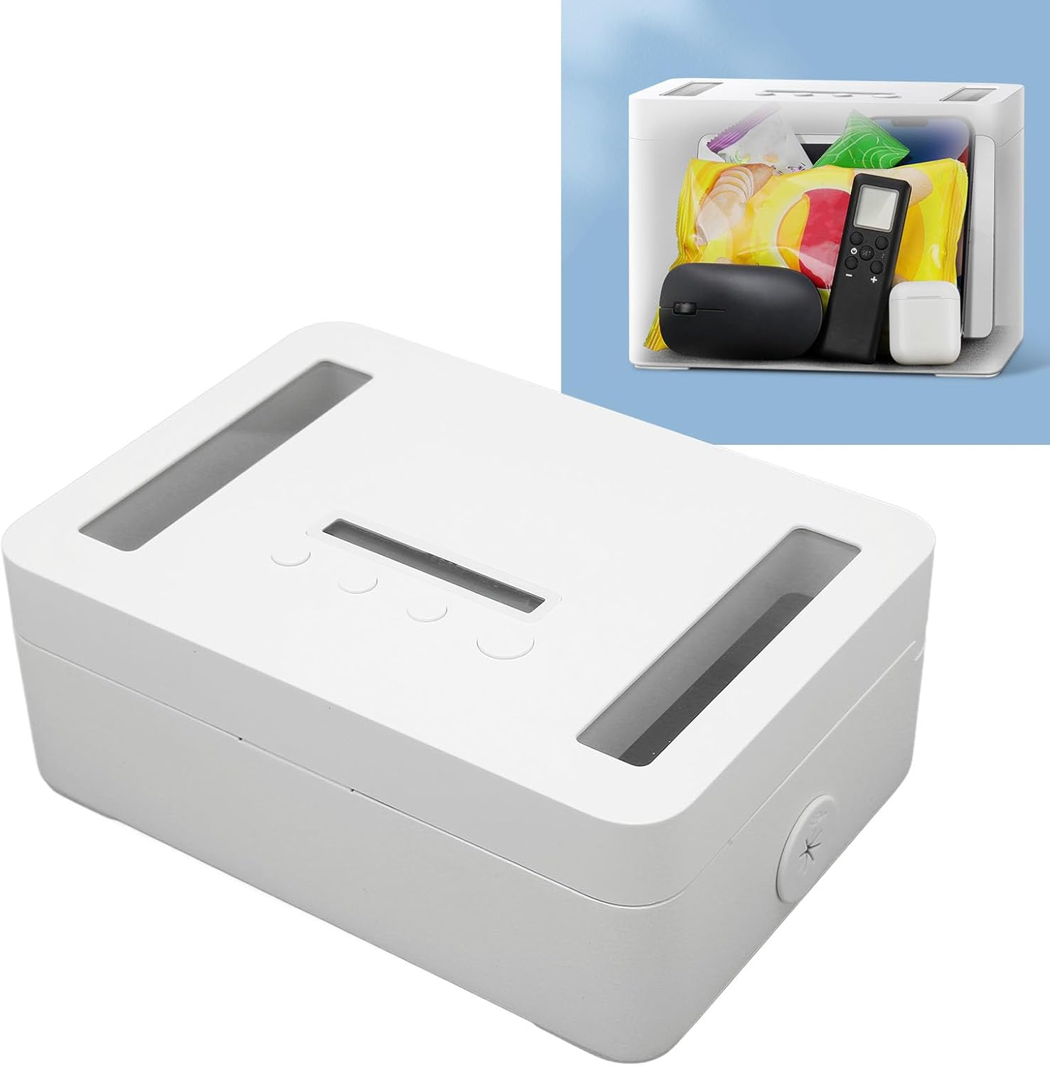 Metal Timed Lock Box with Timer - Self-Control Container, Child Lock, Time Release Jail Locker up to 365 Days for Phones/Snack/Alcohol (S) image number 1