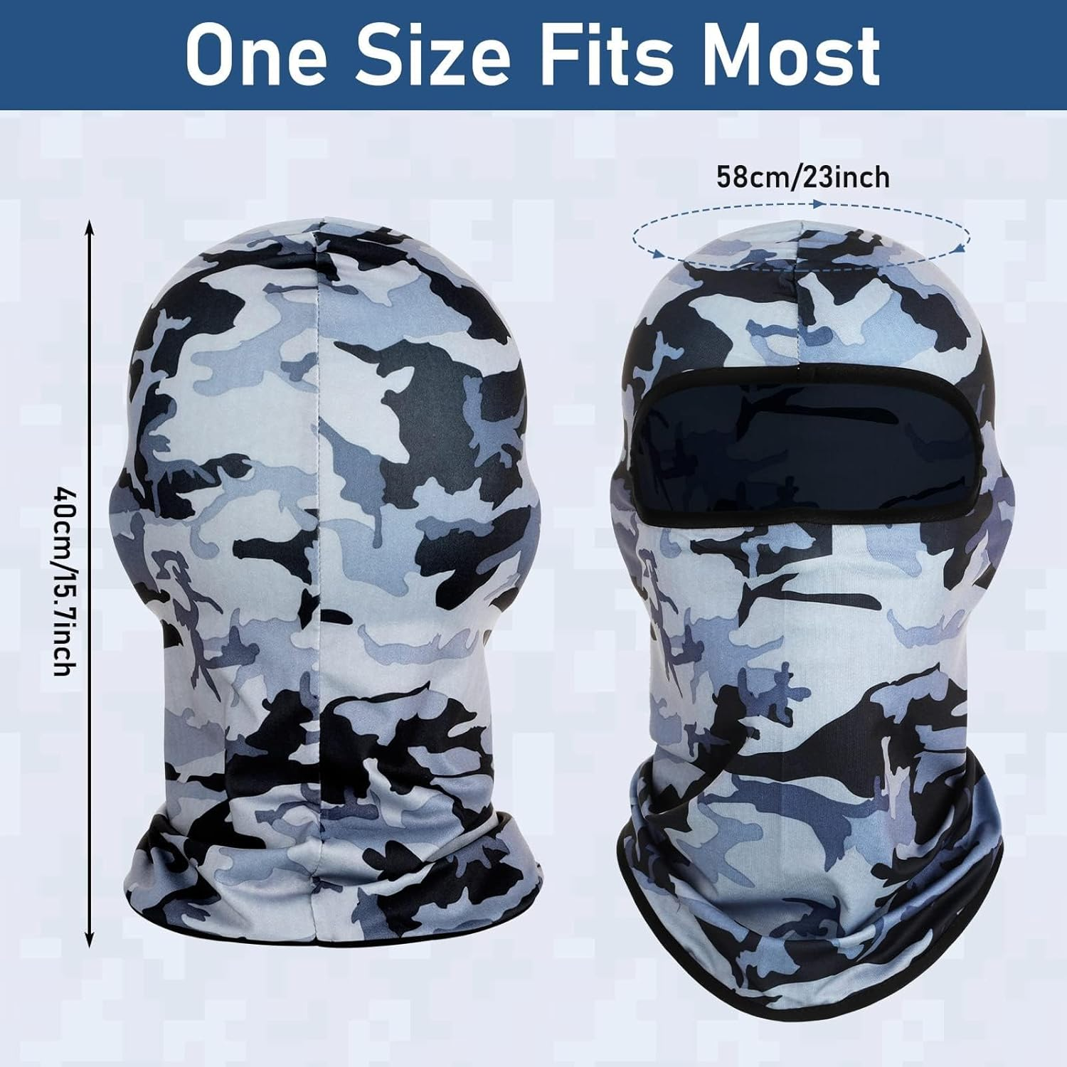 YBVABE 8Pack Ski Mask Cover Full Face Mask Summer Face Covering Ice Silk UV Protection Balaclava Women Men Outdoor Sports image number 3