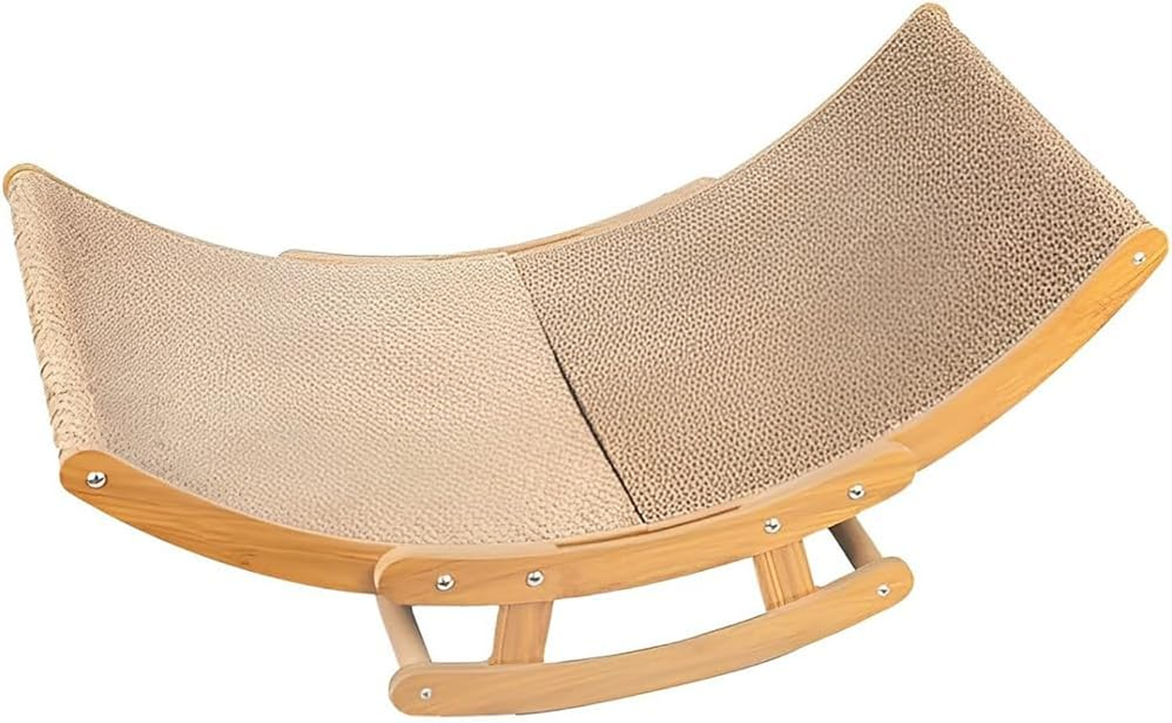 Rocking Chair Cat Scratch Board, Claw Grinding Recliner Integrated Nest, Scratch Resistant and Breathable Cat Scratch Board, Honeycomb Structure Board, for All Cats,60X30X24Cm image number 3