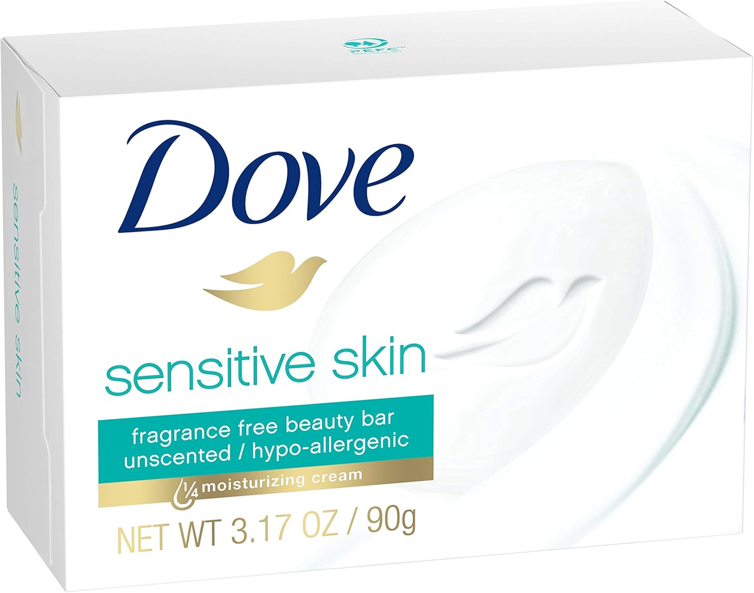 Dove Bar Soap for Sensitive Skin 3.15 Oz (Pack of 8) image number 1