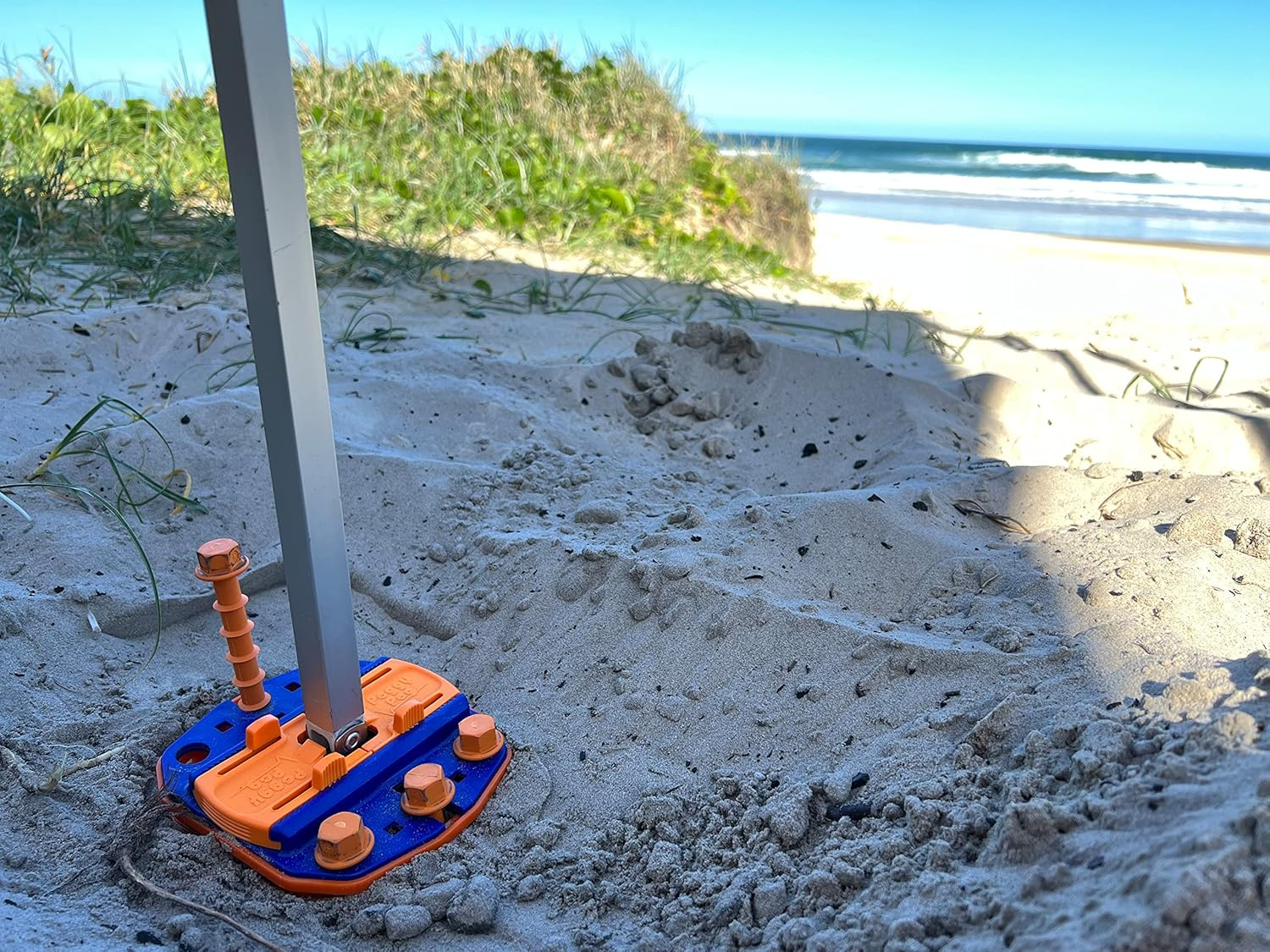 Peggy Peg - Fix&Go Anchor Plate 2.0 for Fixation of Awning Pole Feet, Canopy Feet & Camping Tent Pole Base (Single Item) Compatible with Thule Omnistor, Dometic, WIGO Rolli & Fiamma image number 2