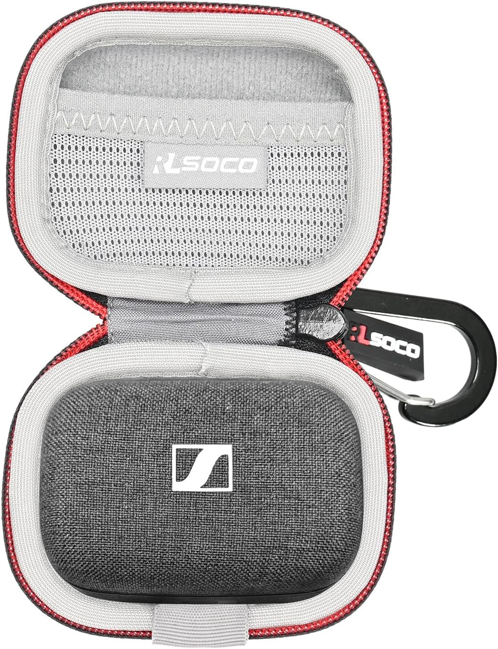 RLSOCO Case for Sennheiser Momentum True Wireless 4/3 Noise Cancelling Smart Earbuds, Scratch Resistant & Water Resistant -Black (Case Only)