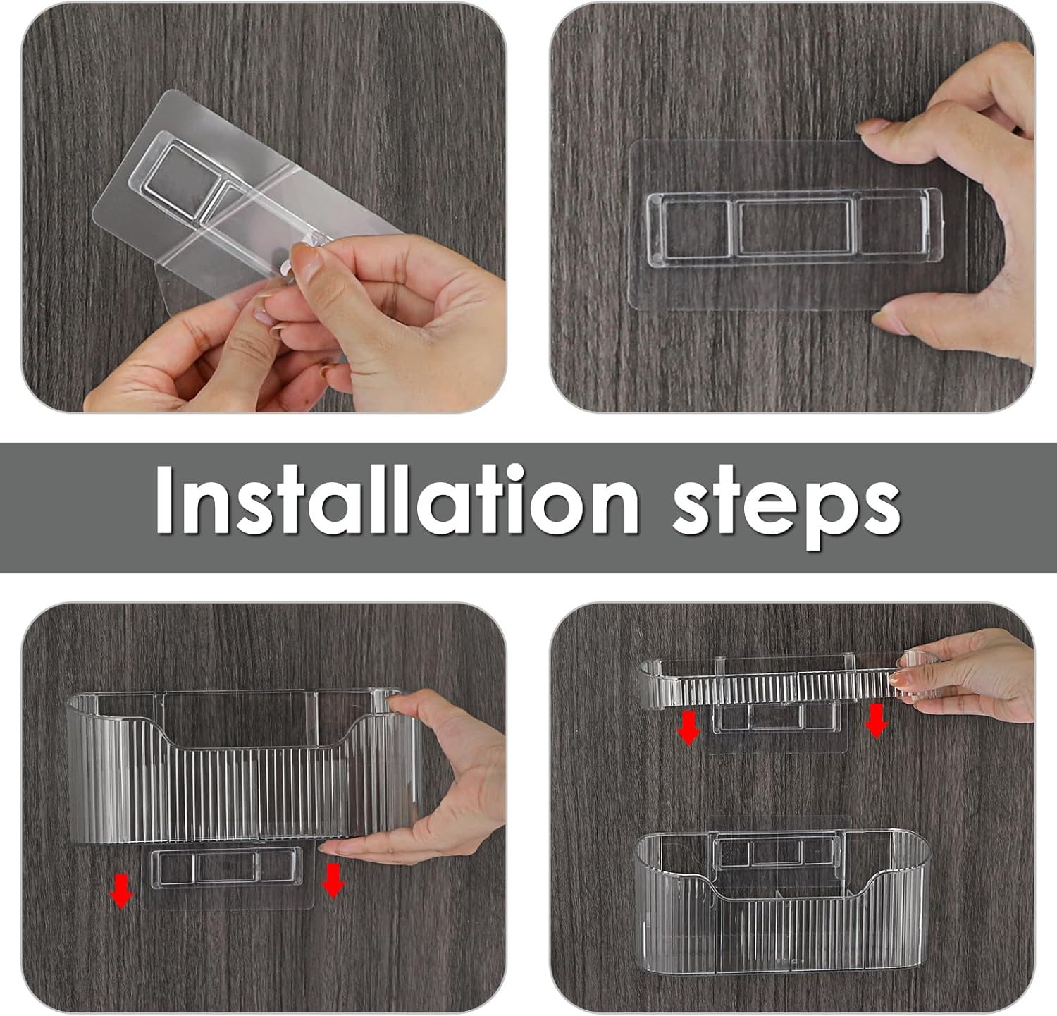 OGA Cat Wand Toy Storage Hanging Holder Cat Wand Toy Basket Cat Wand Storage Rack for Organizing Feather for Cat, Cat Accessories for Indoor Cats, Kitten Accessories, Cat Storage Basket, Clear image number 6