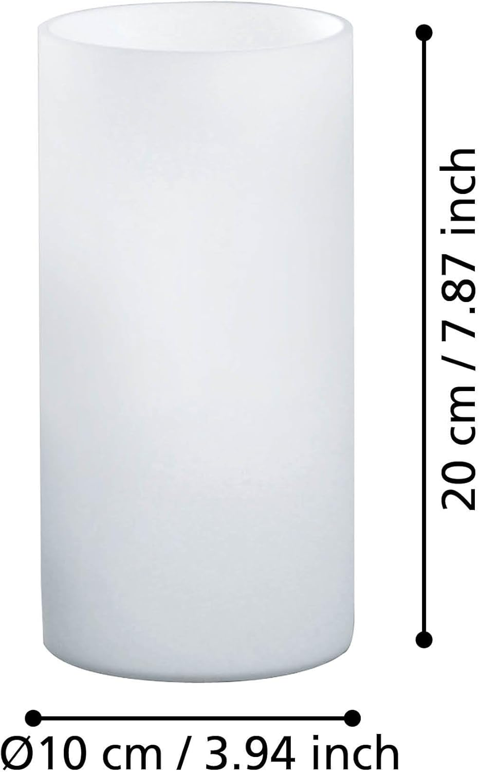 EGLO 81827 E14 Modern Cylindrical Uplighter Glass Table Lamp 'GEO'