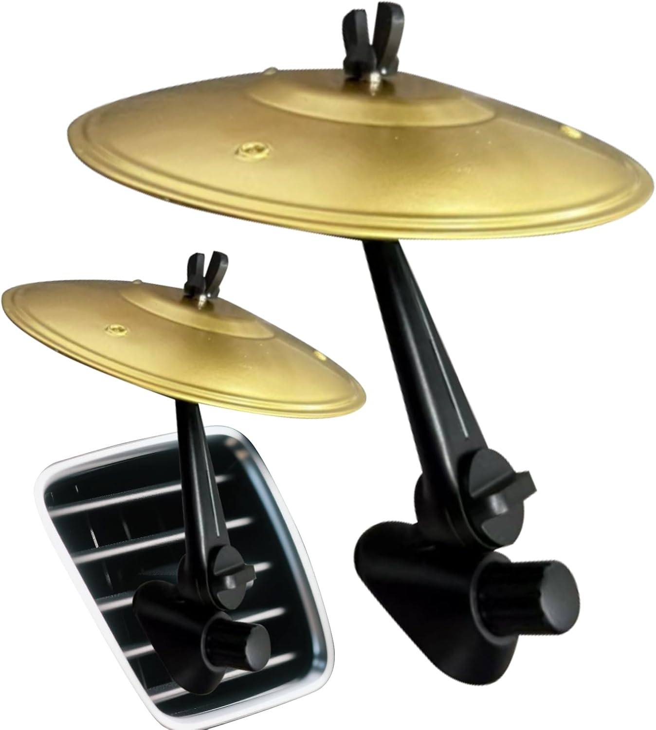 Car Cym-Bal Air Vent, Mini Drum Crash Cym-Bal for Car Vent, Mini Cymbals Drum Kit for Music Lovers, Make Your Driving More Fun, for All Types of Vehicles