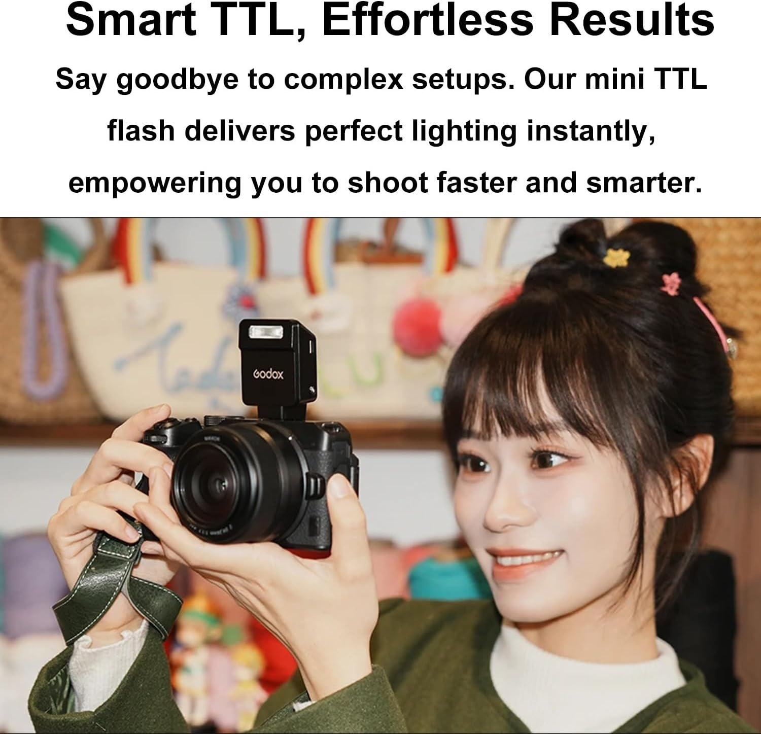 GODOX It20 R It20R TTL Camera Flash for Ricoh Camera Flash Speedlite Speedlight Light with 7.4V/300Mah Lithium Battery,1.5S Recycle Time,700 Full-Power Flashes,Ultra Compact,Magnetic Color Filter image number 2