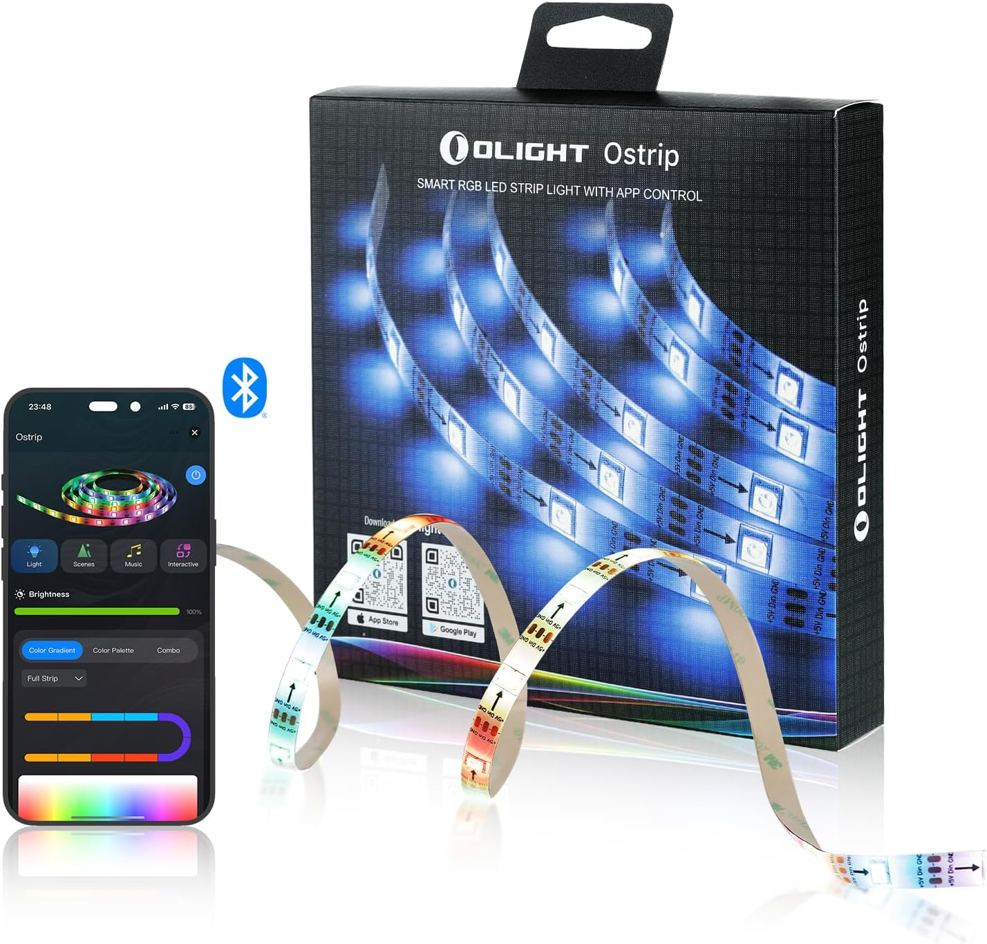OLIGHT Ostrip Strip Lights USB Power LED Lights APP Control for for Bedrooms, Kitchens, Living Rooms, Game Rooms, Ceilings, Children'S Room Decorations image number 6