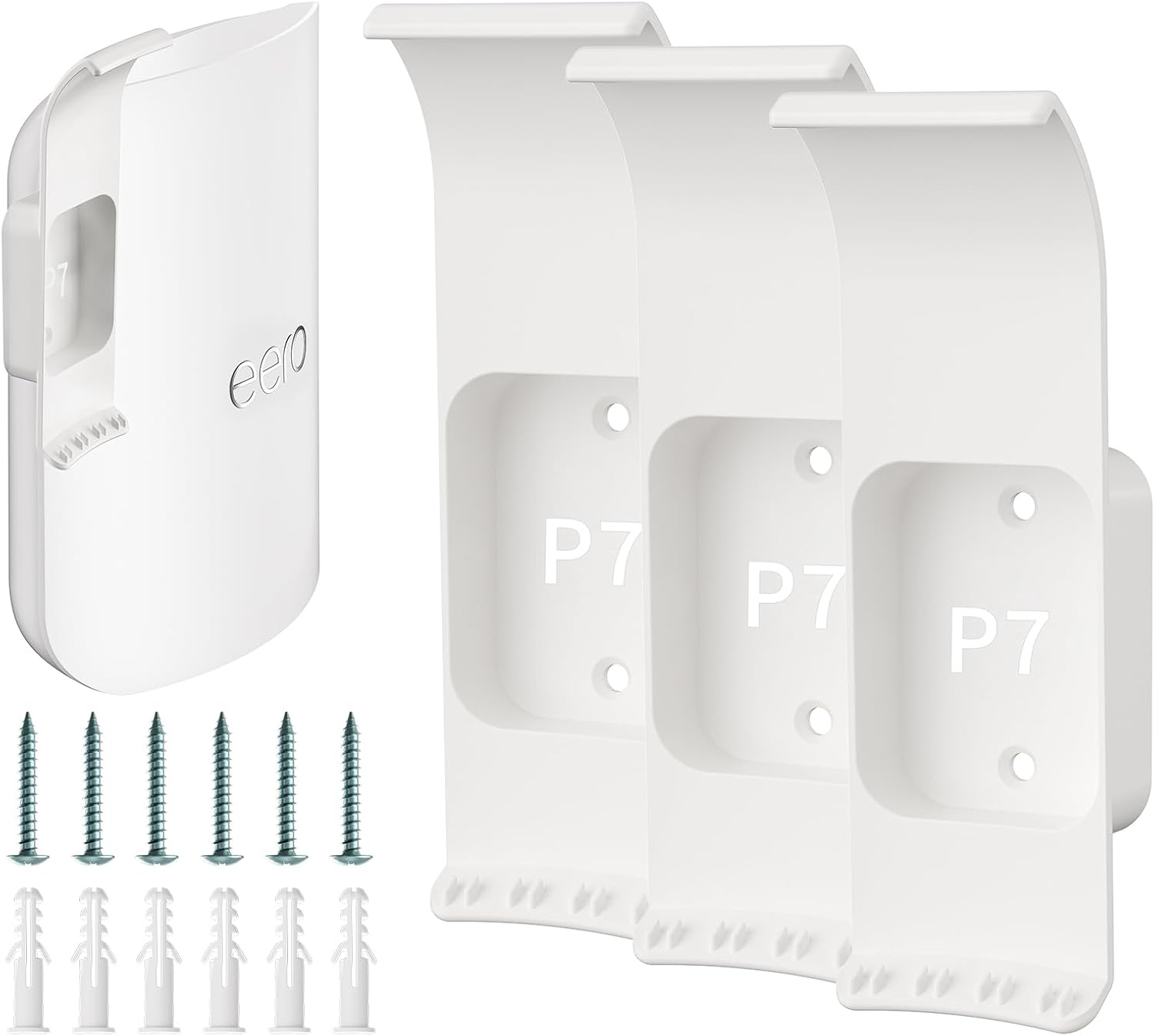 Dunear Eero Pro 7 Wall Mount Bracket (3-Pack), Sturdy ABS Holder with Cable Management, Compatible with Eero Pro 7 Tri-Band Mesh Wi-Fi 7 Router, Space Saving & Easy Installation image number 3