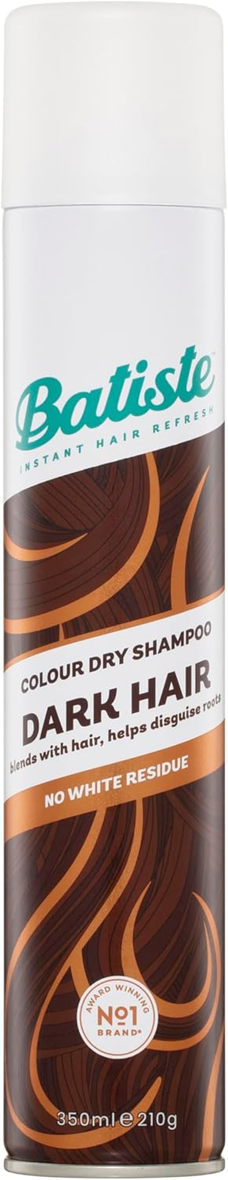 Batiste Dark Dry Shampoo 350Ml - Seamlessly Blend Roots for Dark Hair, No White Residue, Instantly Refreshes & Adds Volume, Infused with Cacao Extract - Ideal for Quick Hair Refresh & All Hair Types image number 1