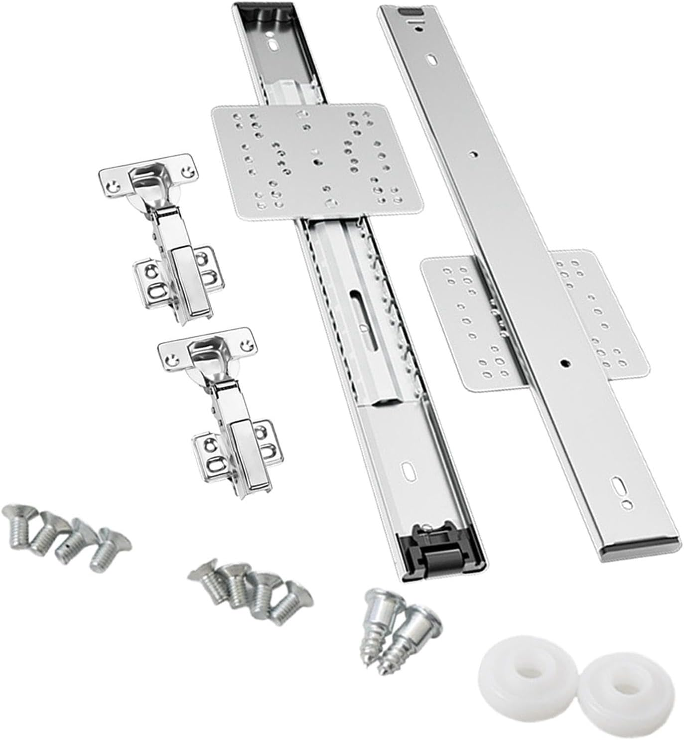 Leeqinersw Cabinet Door Slide Rails for Pocket Doors and Sliding Hardware Kit for Home Storage, 500Mm image number 2