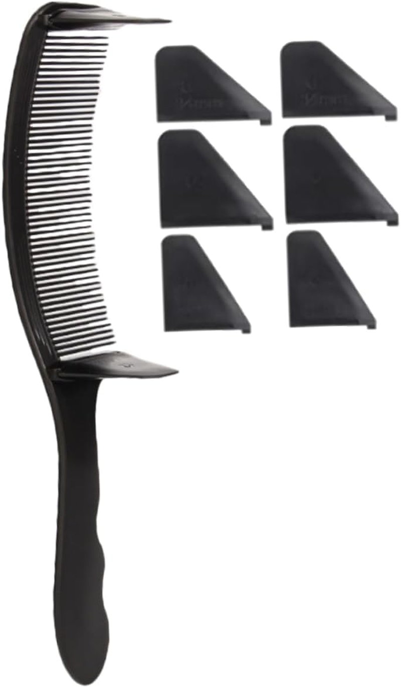 TOVINANNA 4Sets Professional Barber Styling Comb Fine Tooth Hair Comb for Men Curved Hair Cutting Tool Travel Hairsheet image number 4