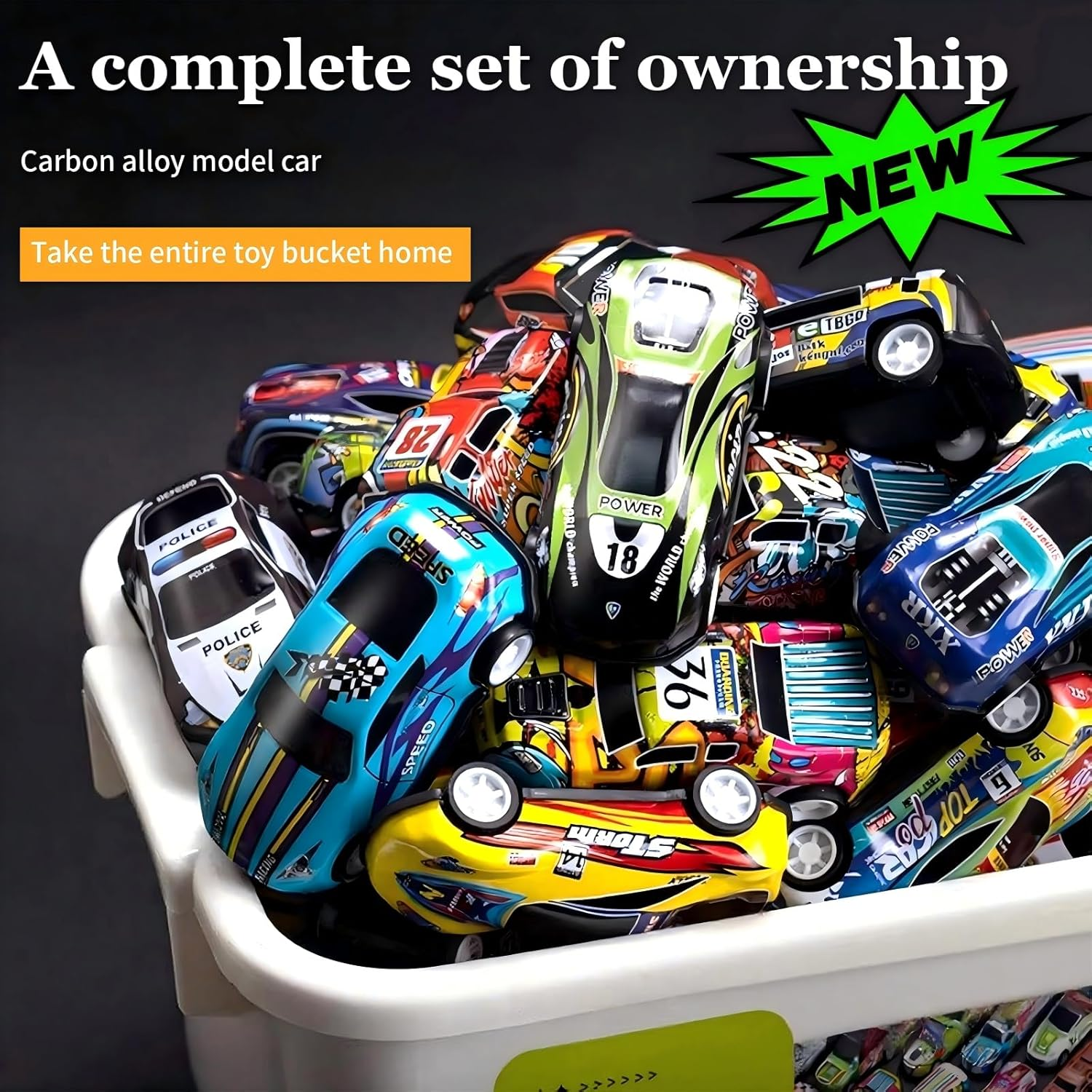 30 Pcs Pull Back Cars Airplanes Toys with Storage Box for Kids, Party Favors Treasure Box Toys for Classroom Prizes Mini Vehicles Race Cars Bulk Xmas Gifts, Stocking Stuffers for Boys Girls Toddlers image number 3