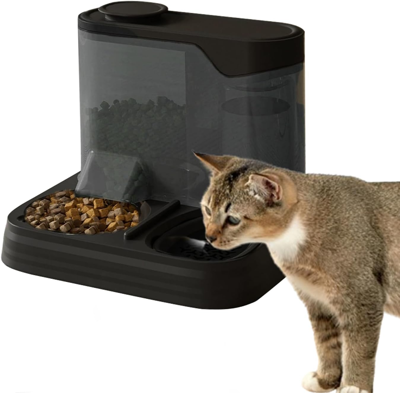 G Ravity Cat Feeder, Pet Feeder and Water Dispenser Set, Automatic Dog Feeder and Dog Water Dispenser, 30X25X23Cm, Durable and Safe Materials Easy to Clean for Home