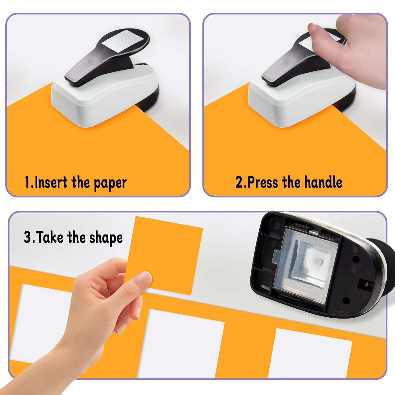 Square Punch 1.42 Inch Square Hole Punch Squares Craft Puncher Hole Punches for Crafts Squares Punches for Scrapbooking Cards DIY Arts Projects image number 1