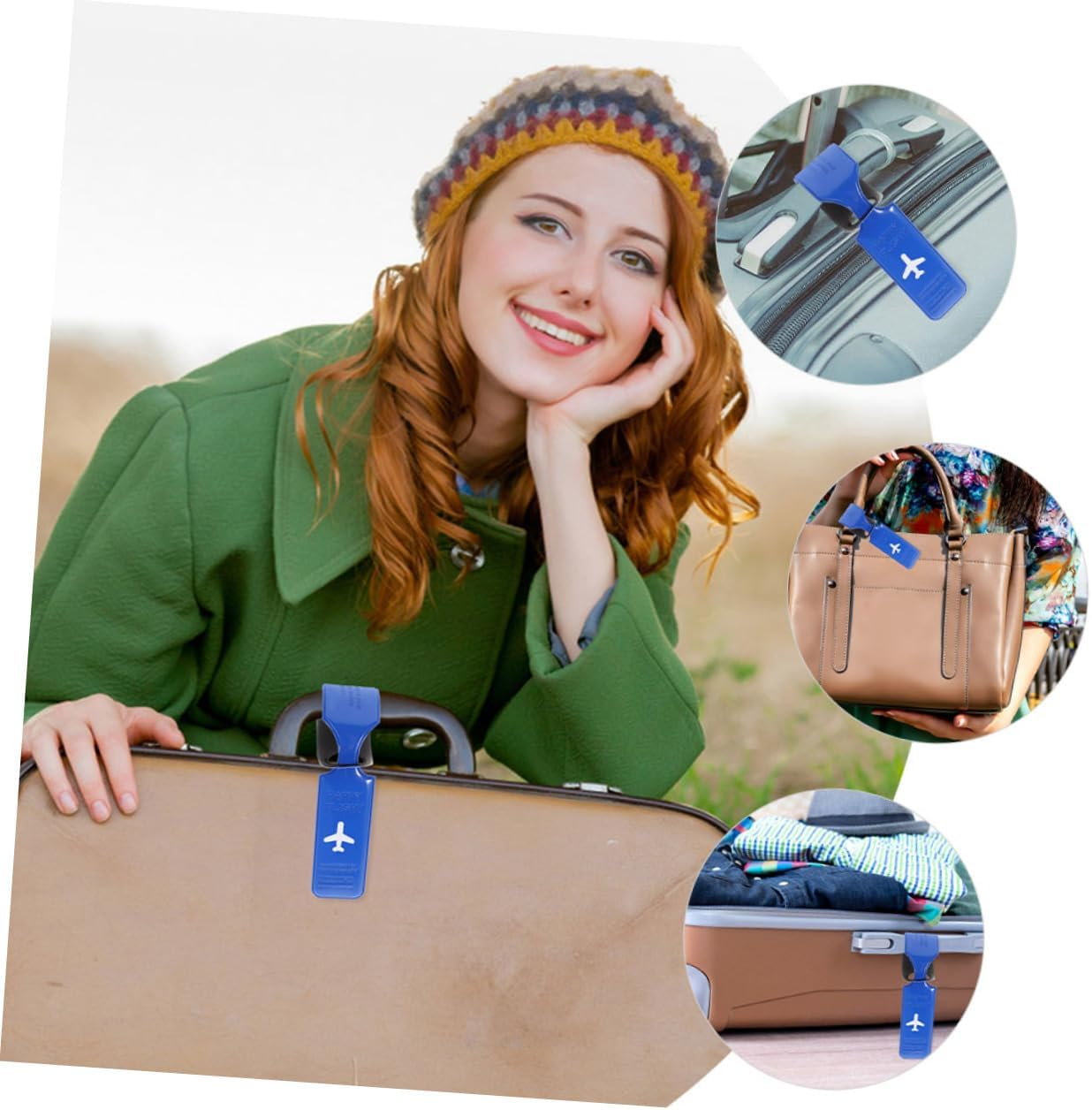 LIGIGWASH 2Pcs Travel Accessories Plastic Luggage Tags Suitcase Tag for Airplane image number 5