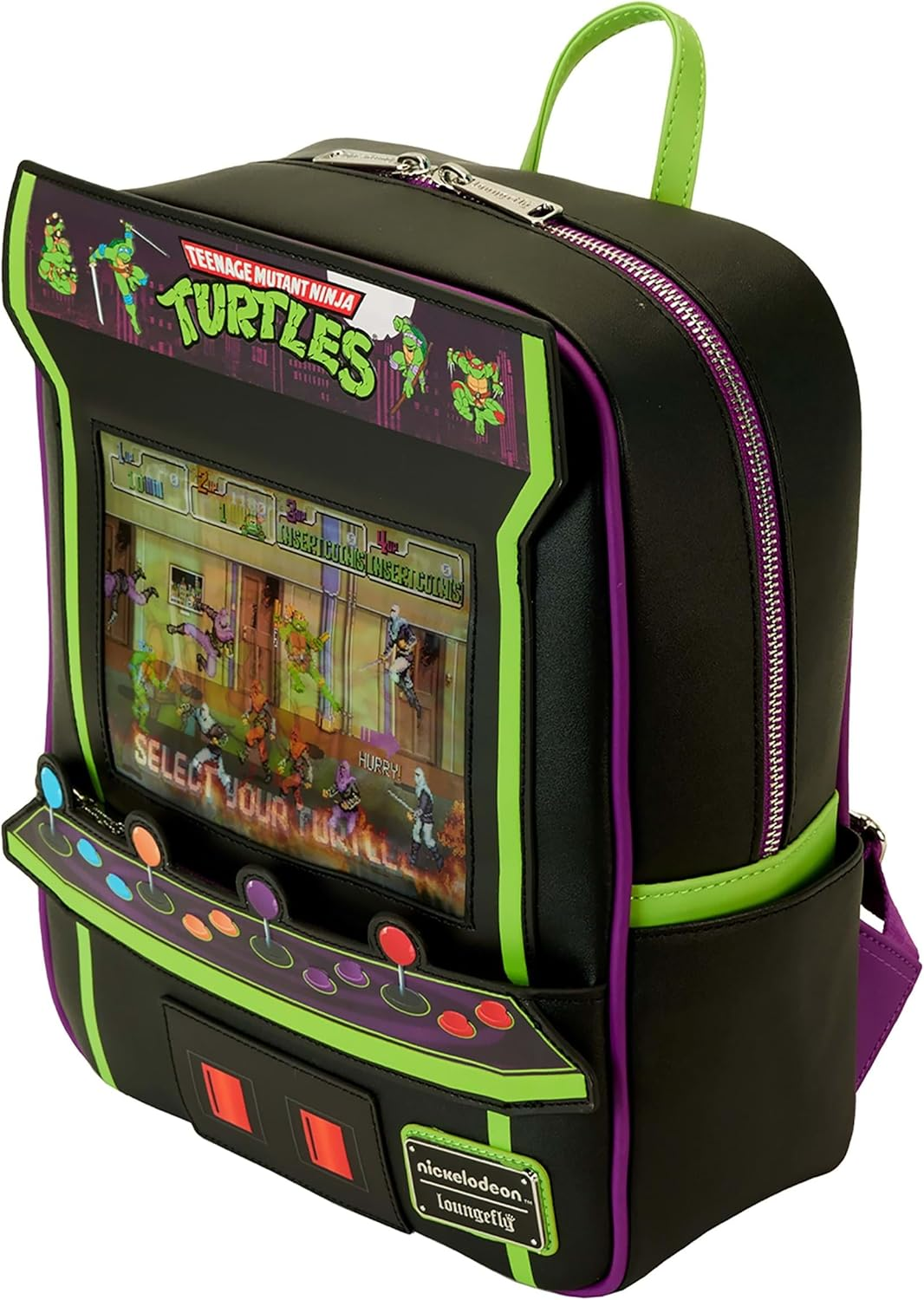 Loungefly TMNT 40Th Ann Vintage Arcade Mini Backpack image number 3