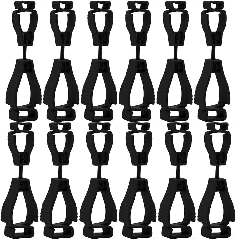 12 Pcs Plastic Safety Work Glove Grabber Clips,Work Safety Clip Guard Labor Glove Keeper,Glove Clip Glove Grabber Clip Safety