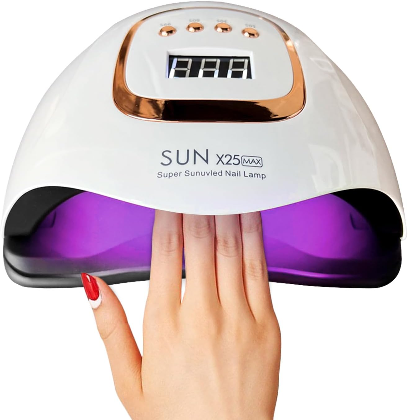 Timpou 380W UV LED Nail Lamp with 81 LED Beads, Professional Nail Dryer Gel Nail Polish, UV Nail Light with 4 Timer Settings, Automatic Sensor, LCD Display image number 1